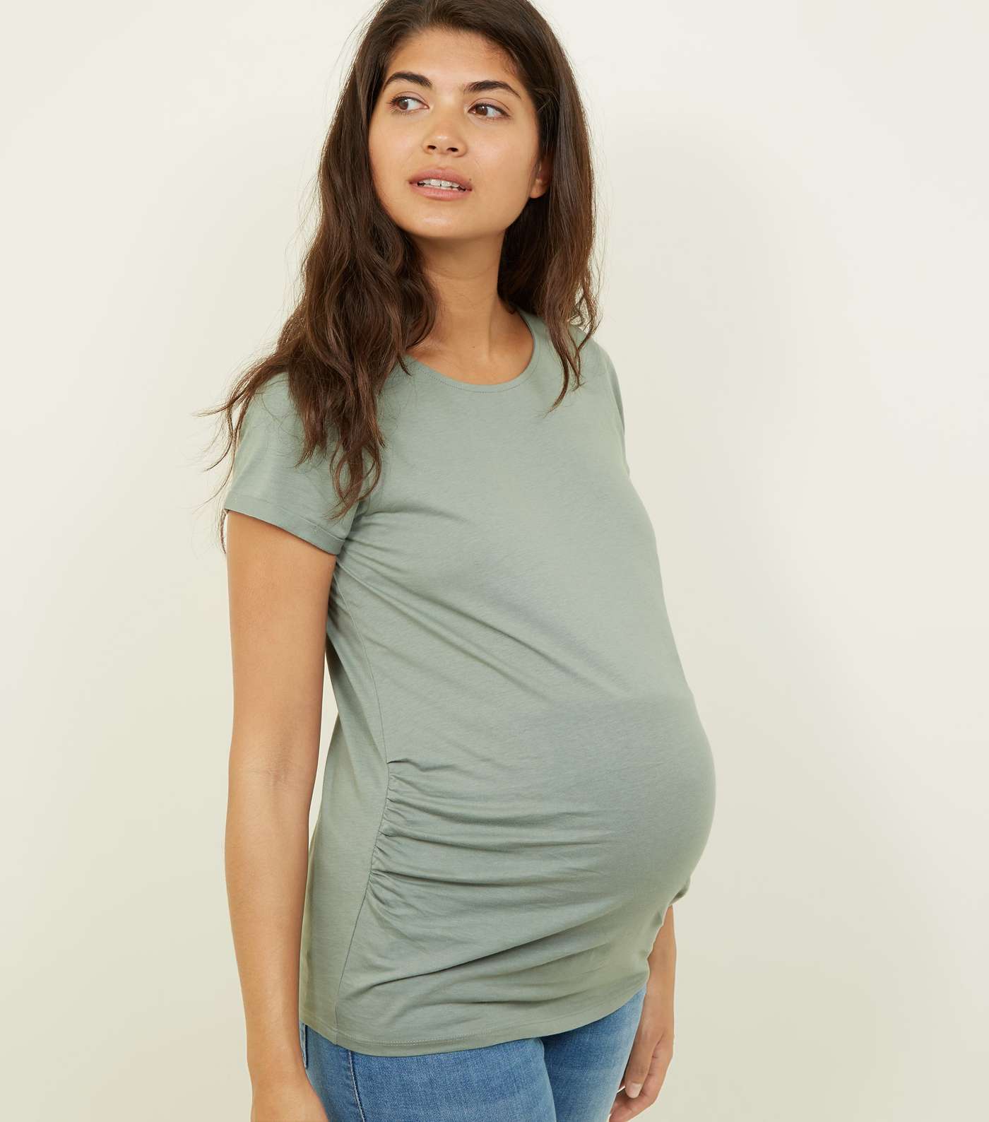Maternity Khaki Short Sleeve T-Shirt 