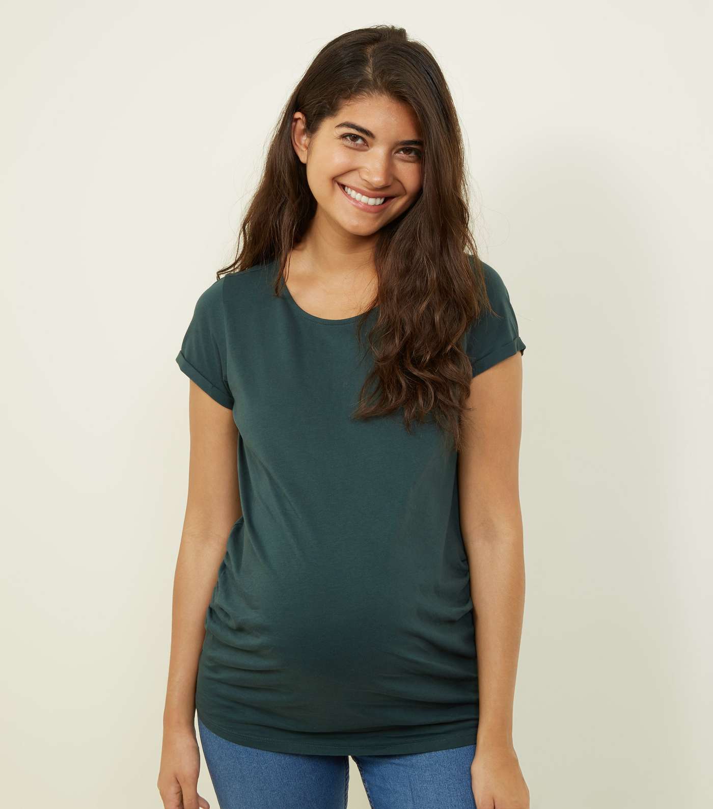 Maternity Dark Green Short Sleeve T-Shirt 
