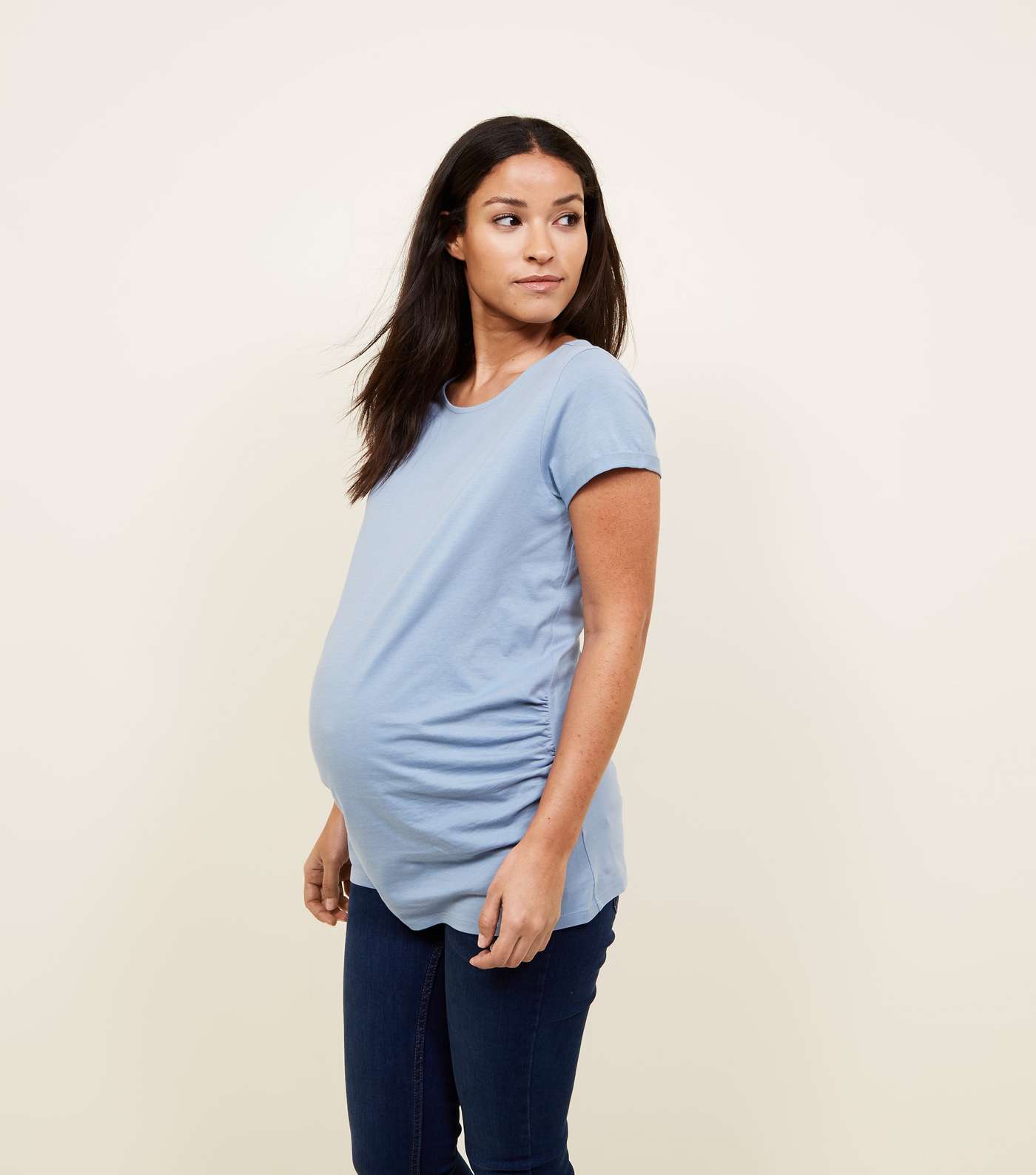 Maternity Blue Short Sleeve T-Shirt