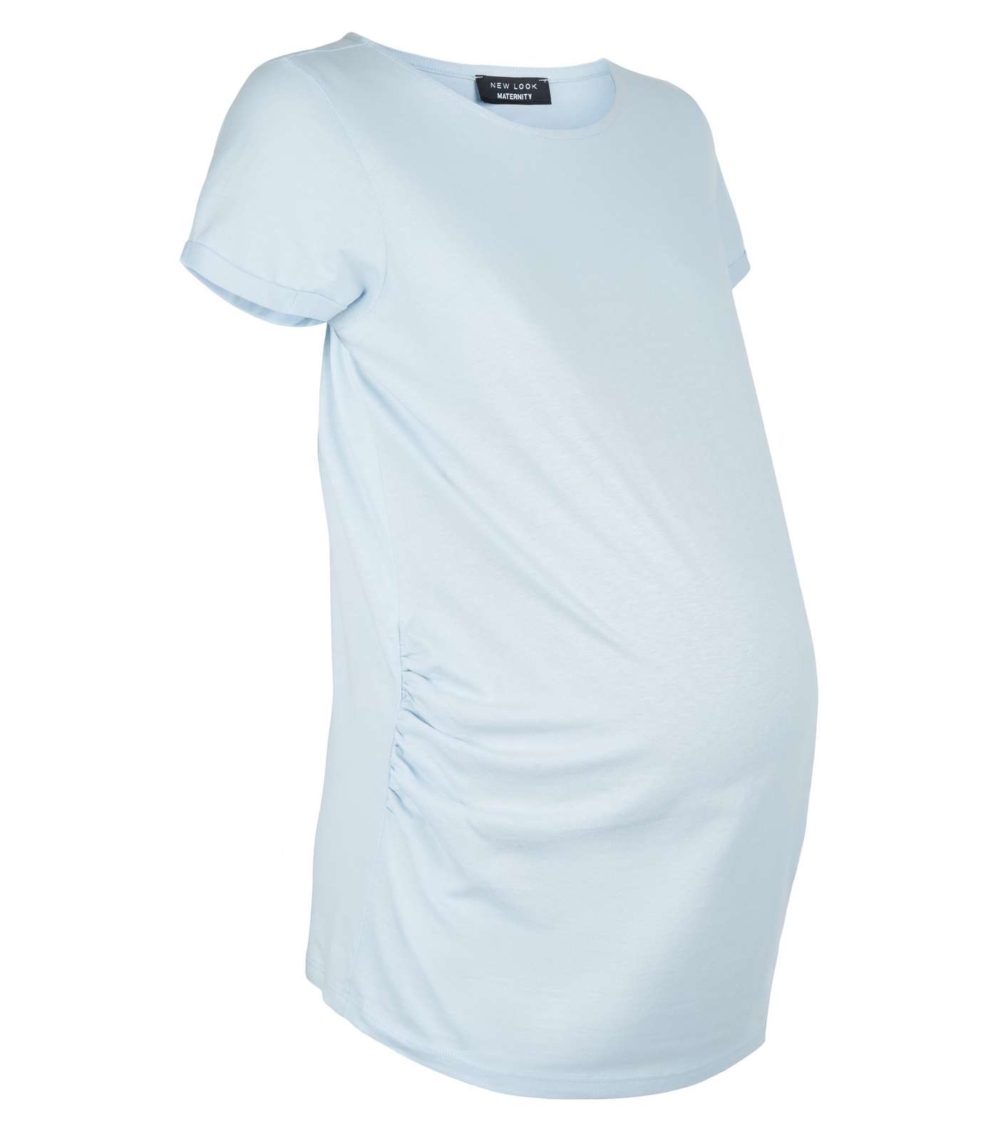 Maternity Pale Blue Short Sleeve T-Shirt Image 4