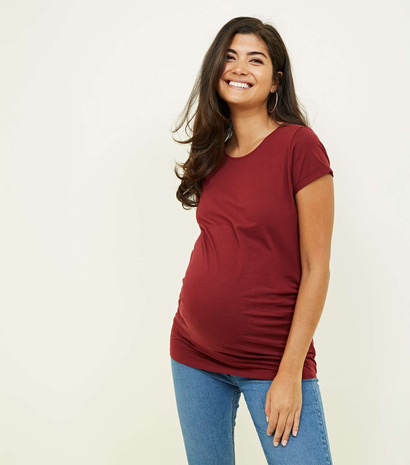 Maternity Plum Short Sleeve T-Shirt