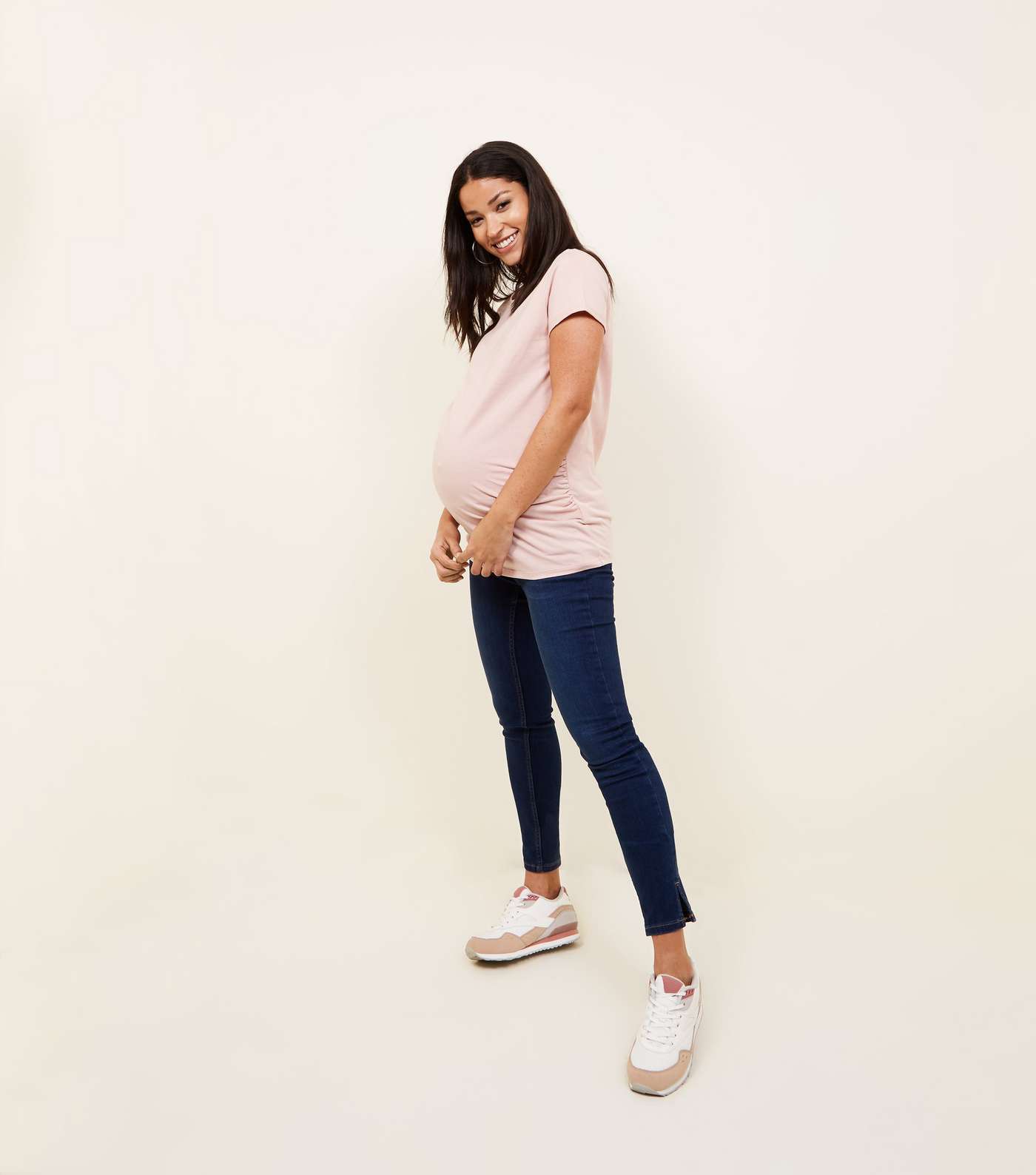 Maternity Pale Pink Short Sleeve T-Shirt Image 2
