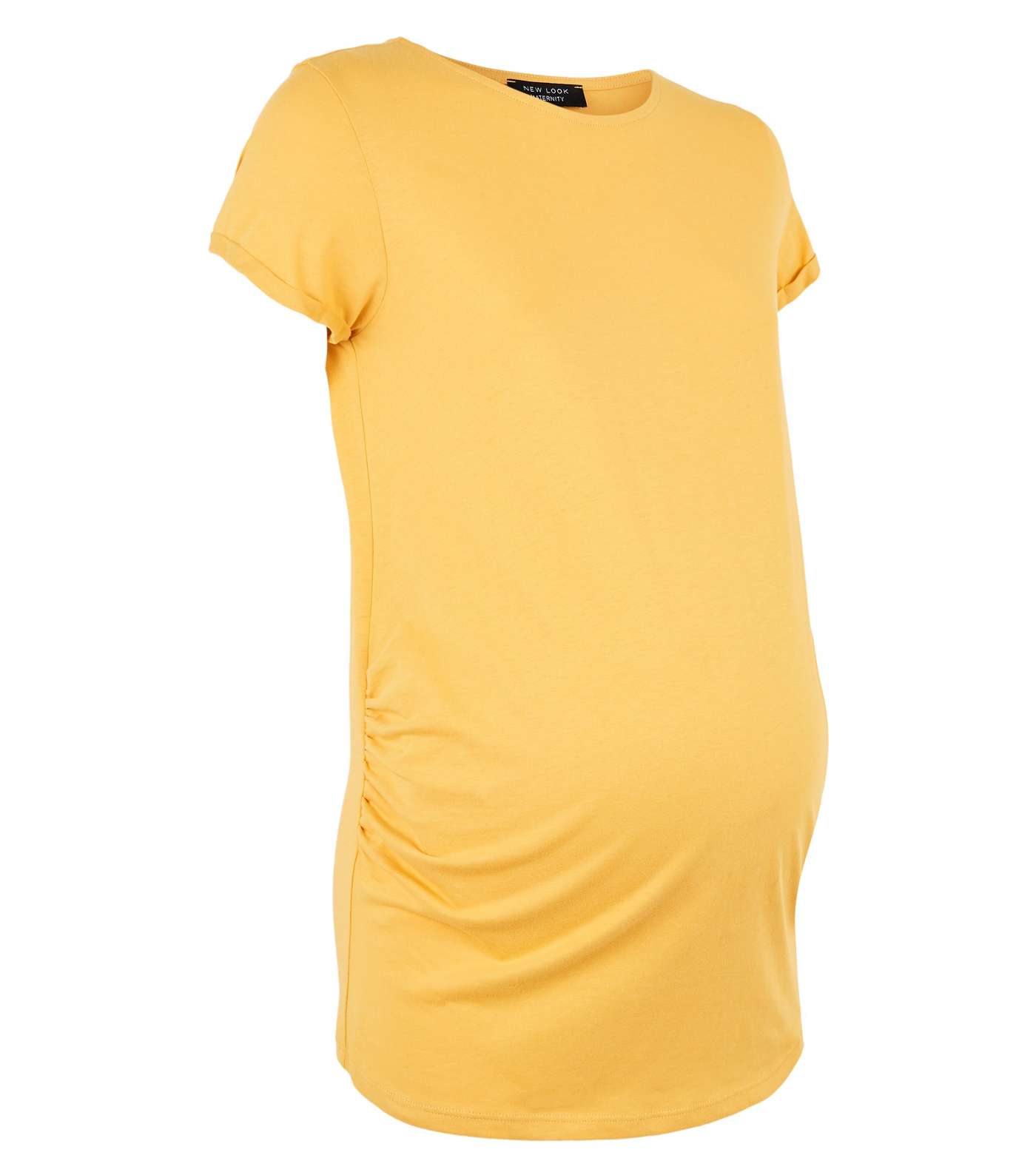 Maternity Mustard Short Sleeve T-Shirt Image 4