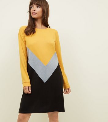 block jumper dress