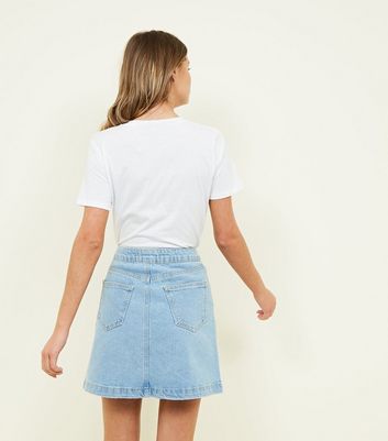 New look a shop line denim skirt