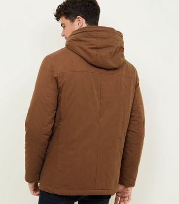 Men's Camel Cotton Long Sleeve Parka New Look shop for Men's Camel Cotton Long Sleeve Parka New Look at Shopo
