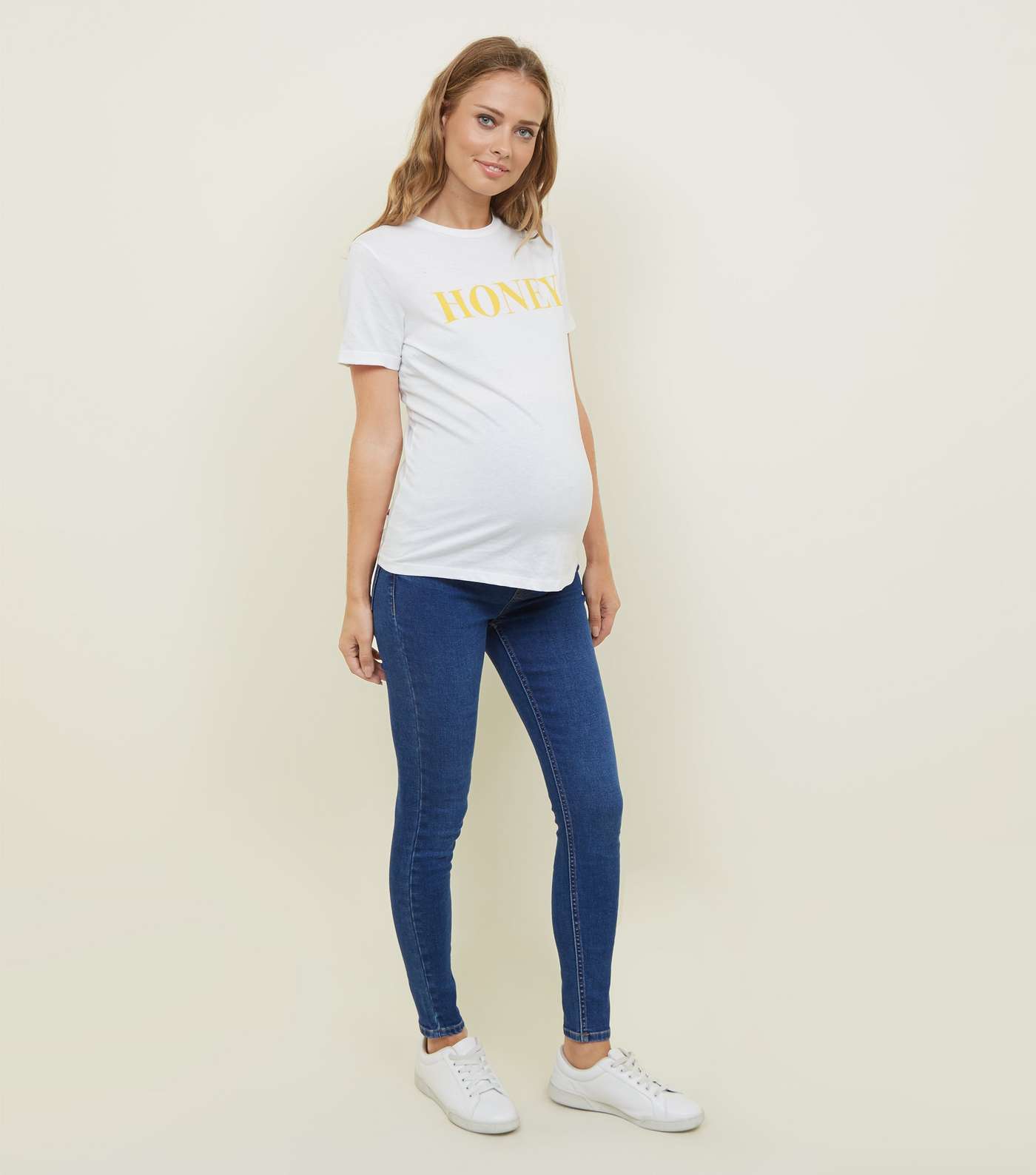 Maternity Bright Blue Emilee Over Bump Jeggings