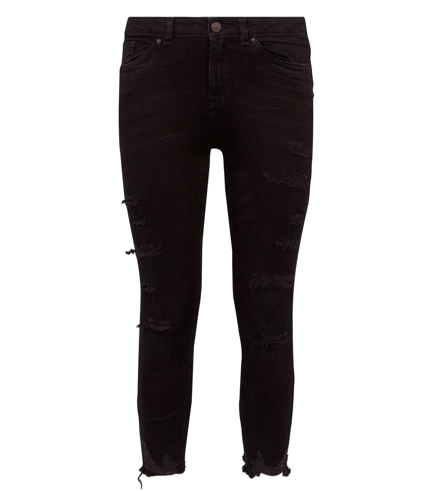 Black Ripped Ankle Grazer Skinny Jenna Jeans Image 4