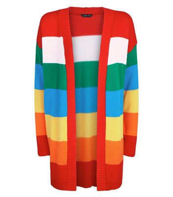 rainbow longline cardigan