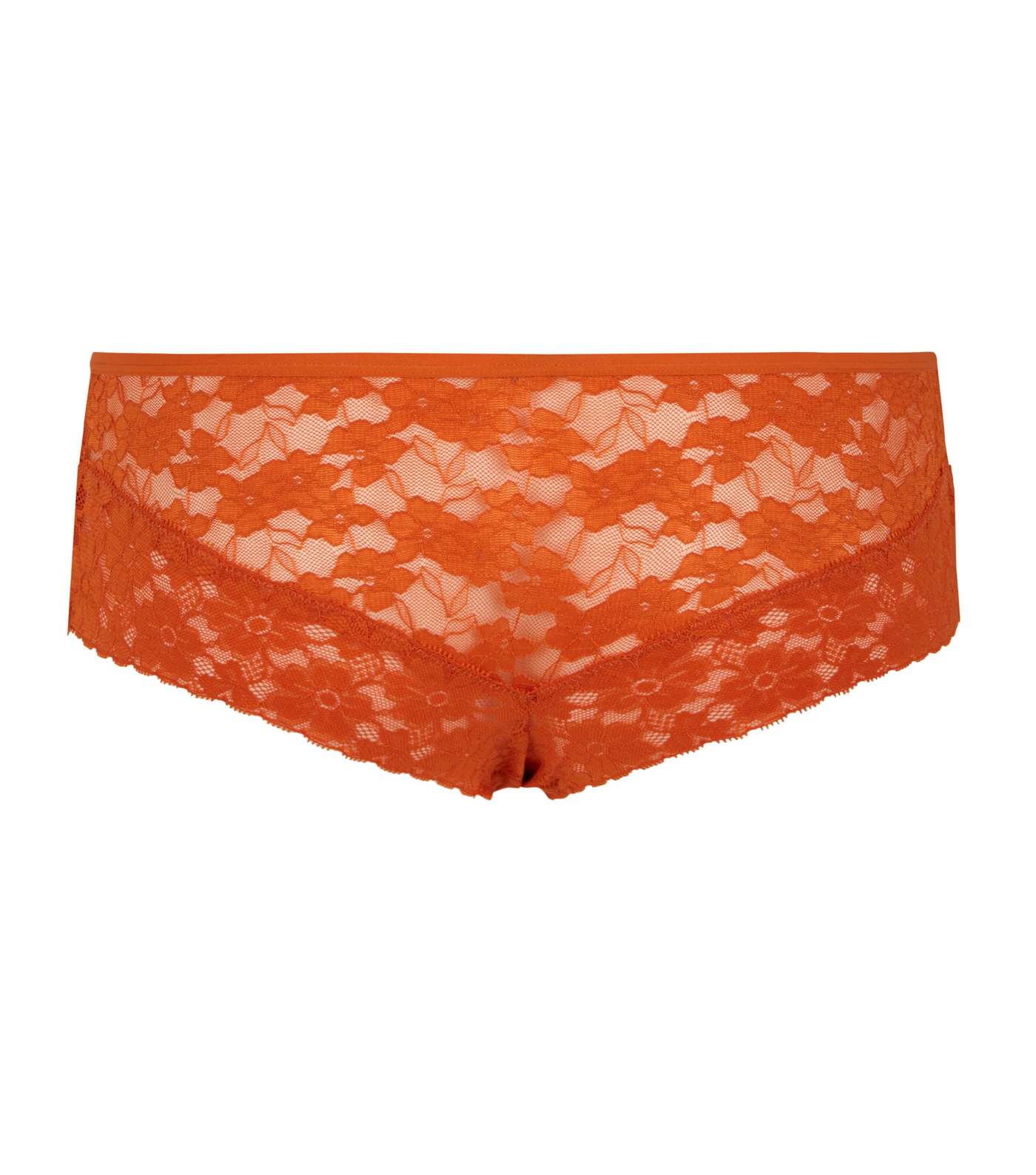 Orange Lace Brazilian Briefs Image 5
