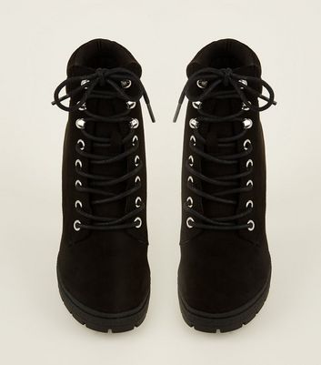 Block heel hot sale hiking boots