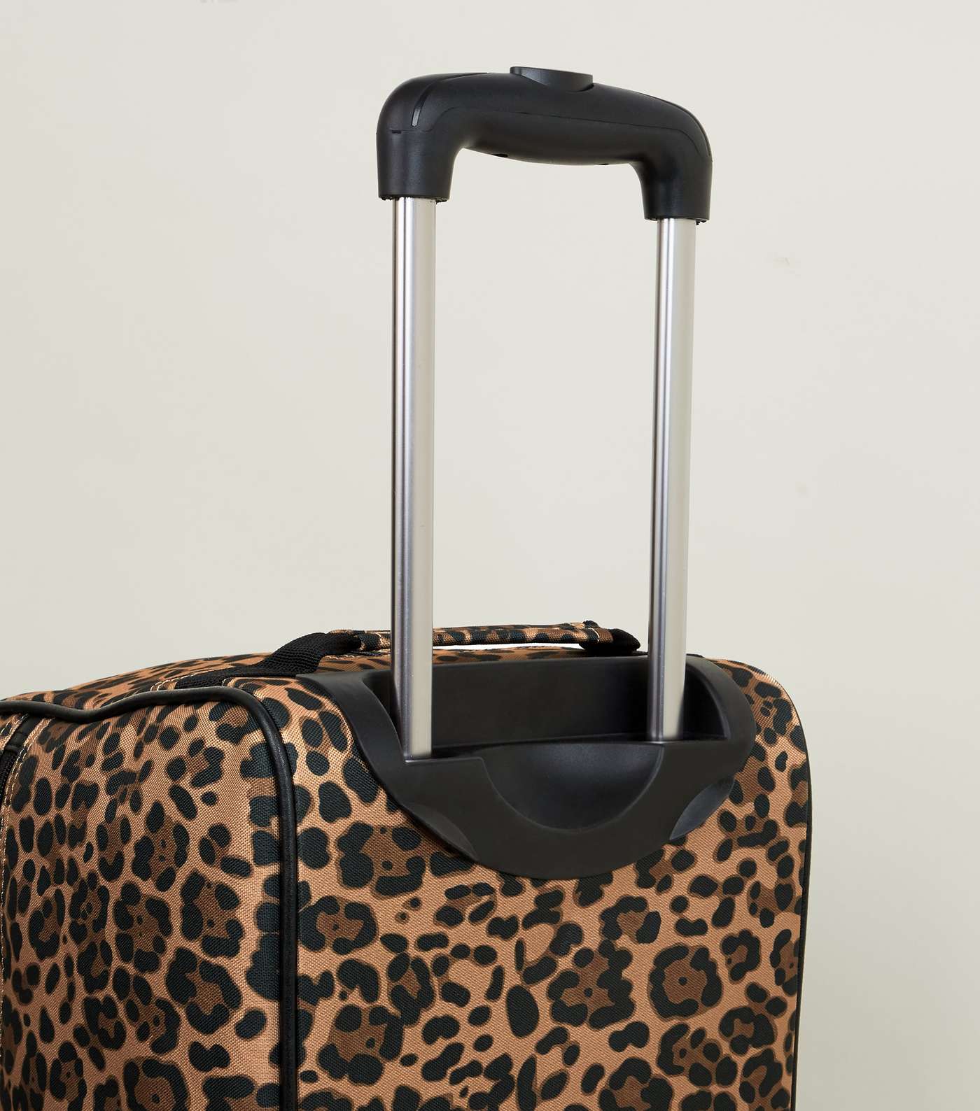 Brown Leopard Print Two Wheel Holdall Image 4