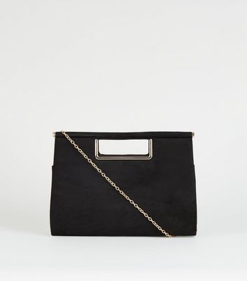 black clutch with handle