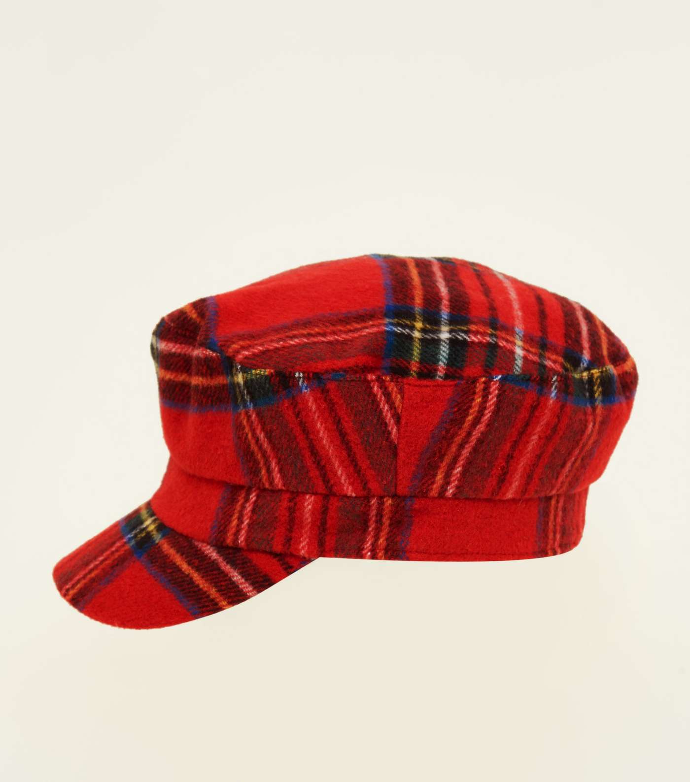 Red Tartan Baker Boy Hat 