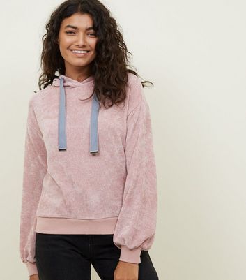 fuzzy knit chenille hoodie