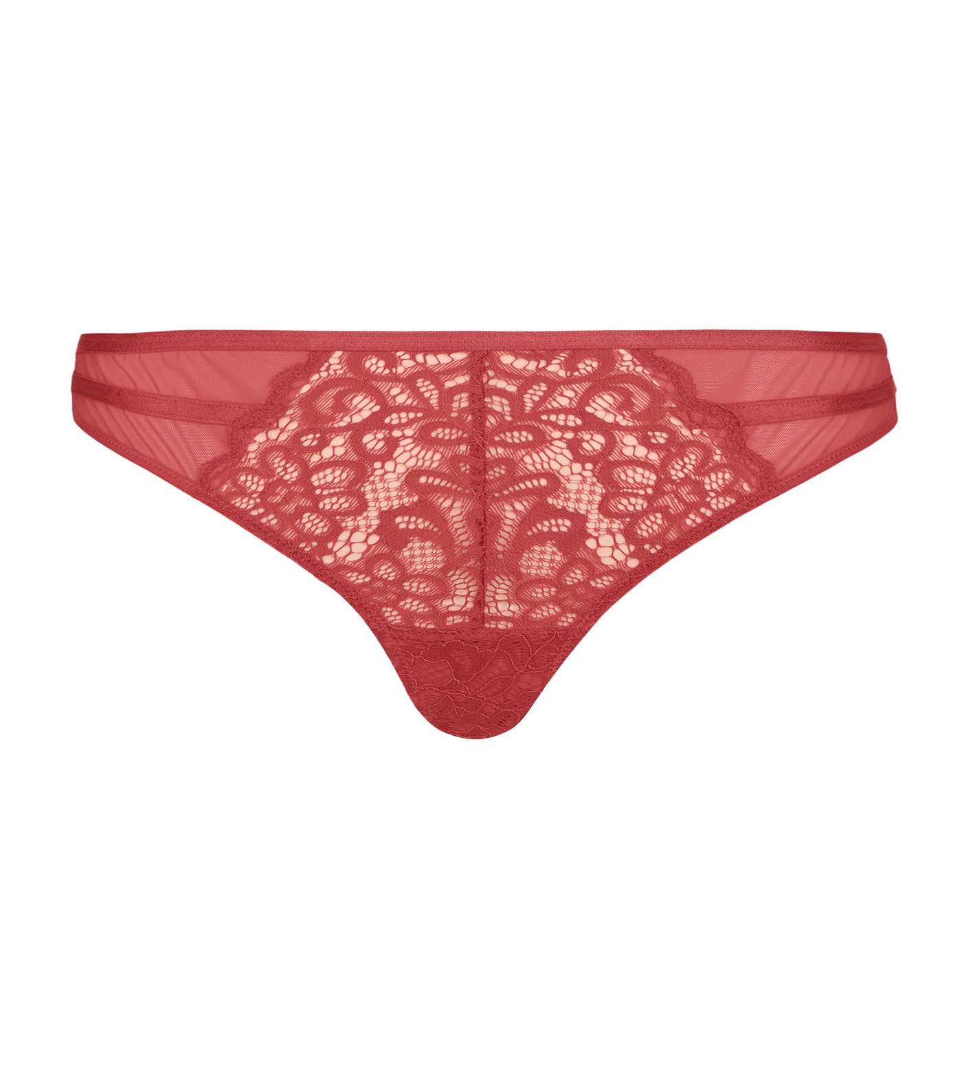 Coral Lace Binded Thong  Image 3