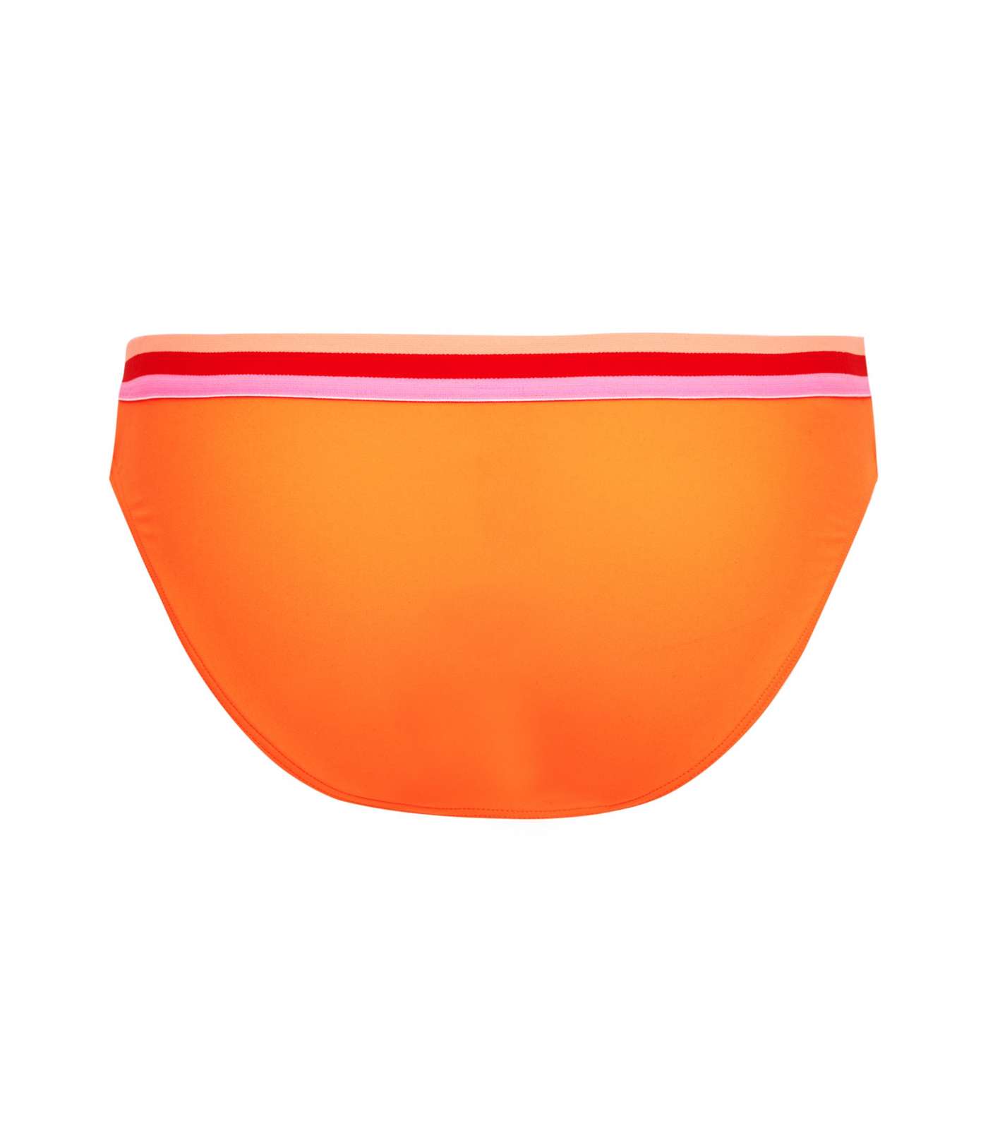 Bright Orange Stripe Trim Hipster Bikini Bottoms Image 5