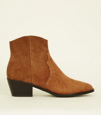 tan western ankle boot
