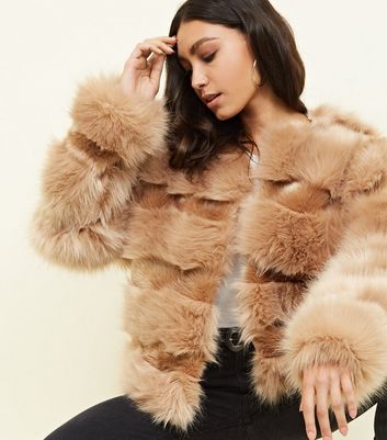 New look pelted fur coat hotsell