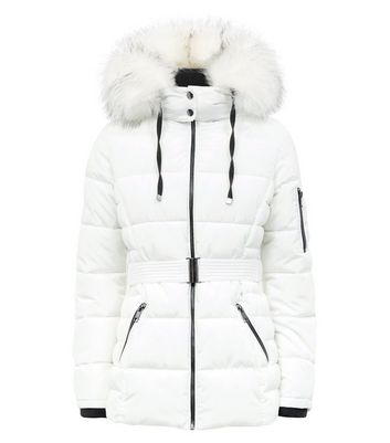 White Coat Fluffy Hood Flash S Up, Reversible Faux Fur Hooded Coat In Black And White
