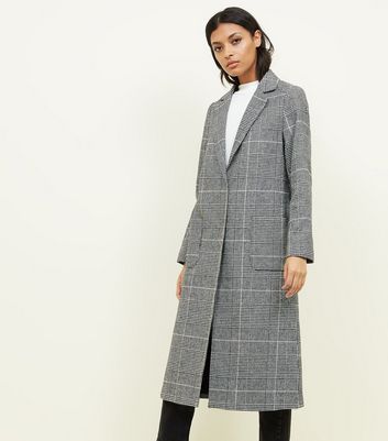 New look checkered coat hotsell