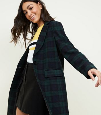 Manteau carreaux vert femme hot sale