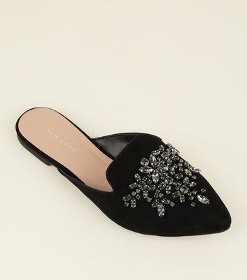 embellished mules