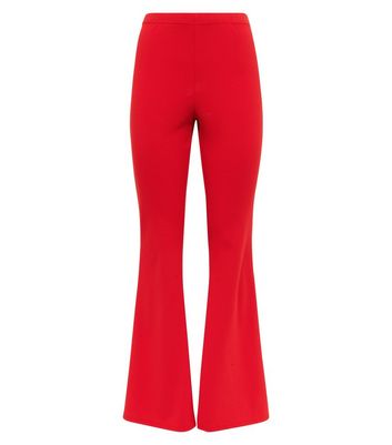 Red Flared Trousers | New Look