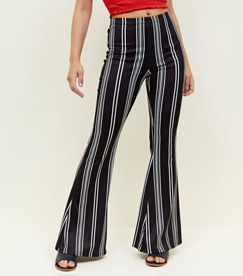 flared striped trousers