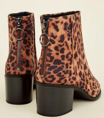 Animal print boots outlet new look