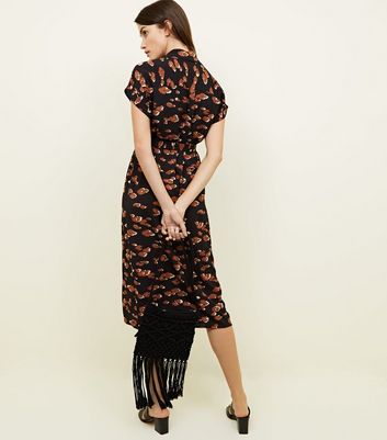 new look leopard shirt dress