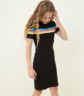 new look girls black dress