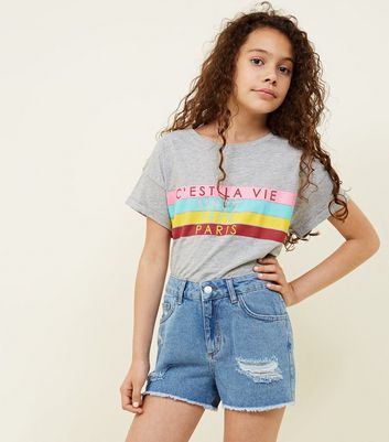 new look girls denim shorts