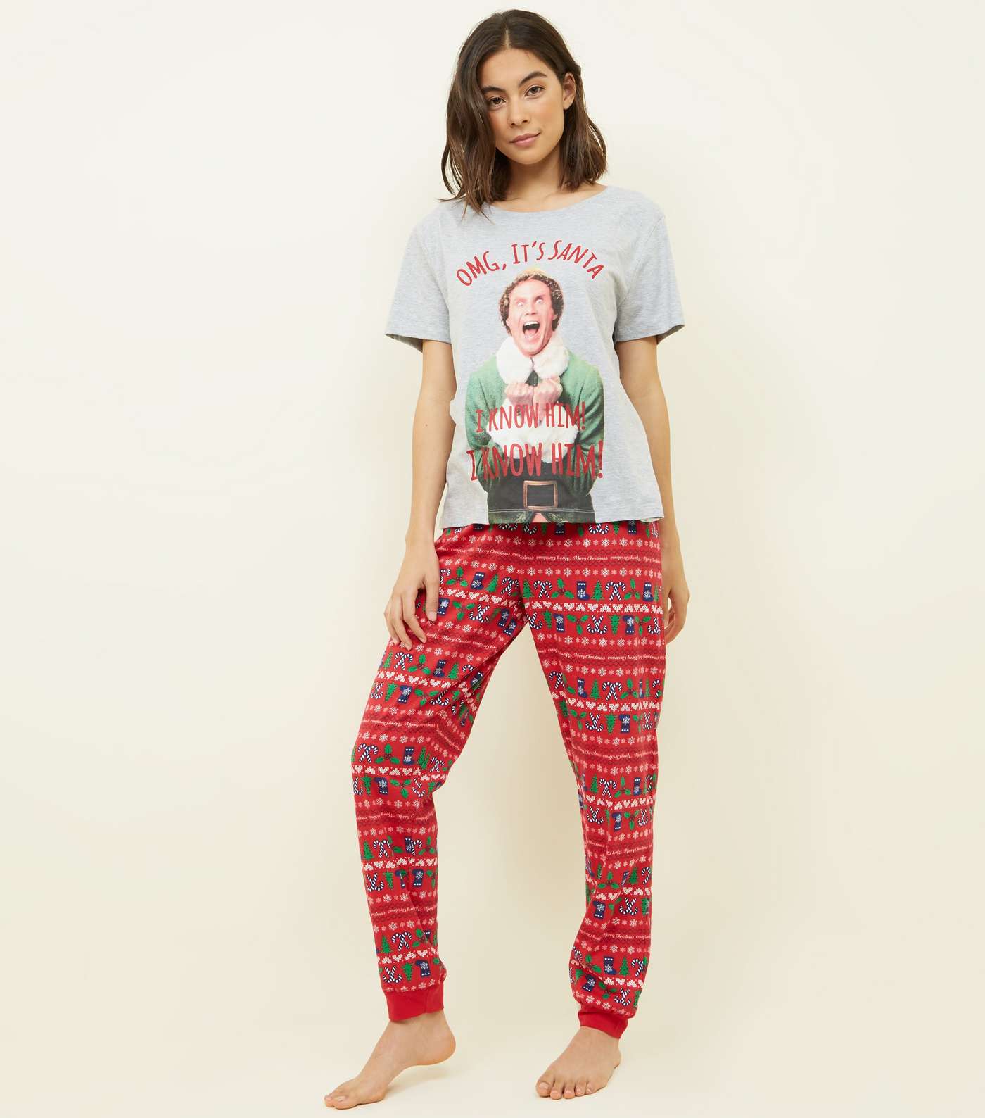 Red Elf Christmas Jogger Pyjama Set 