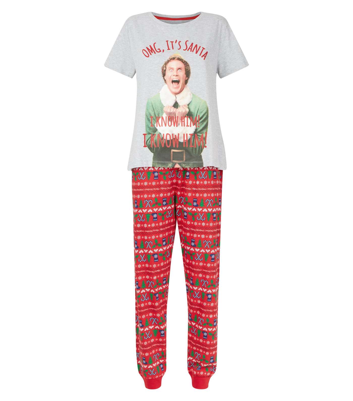 Red Elf Christmas Jogger Pyjama Set  Image 3