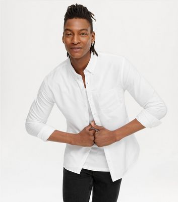 white cotton oxford shirt