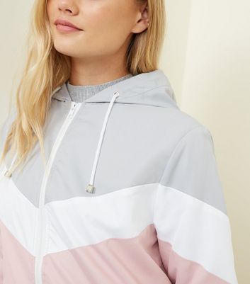 pink and grey jacket