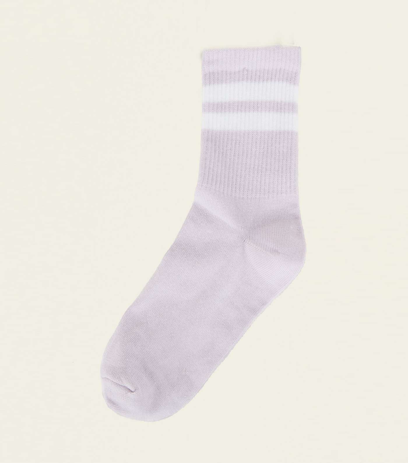 Lilac Ribbed Sport Stripe Socks