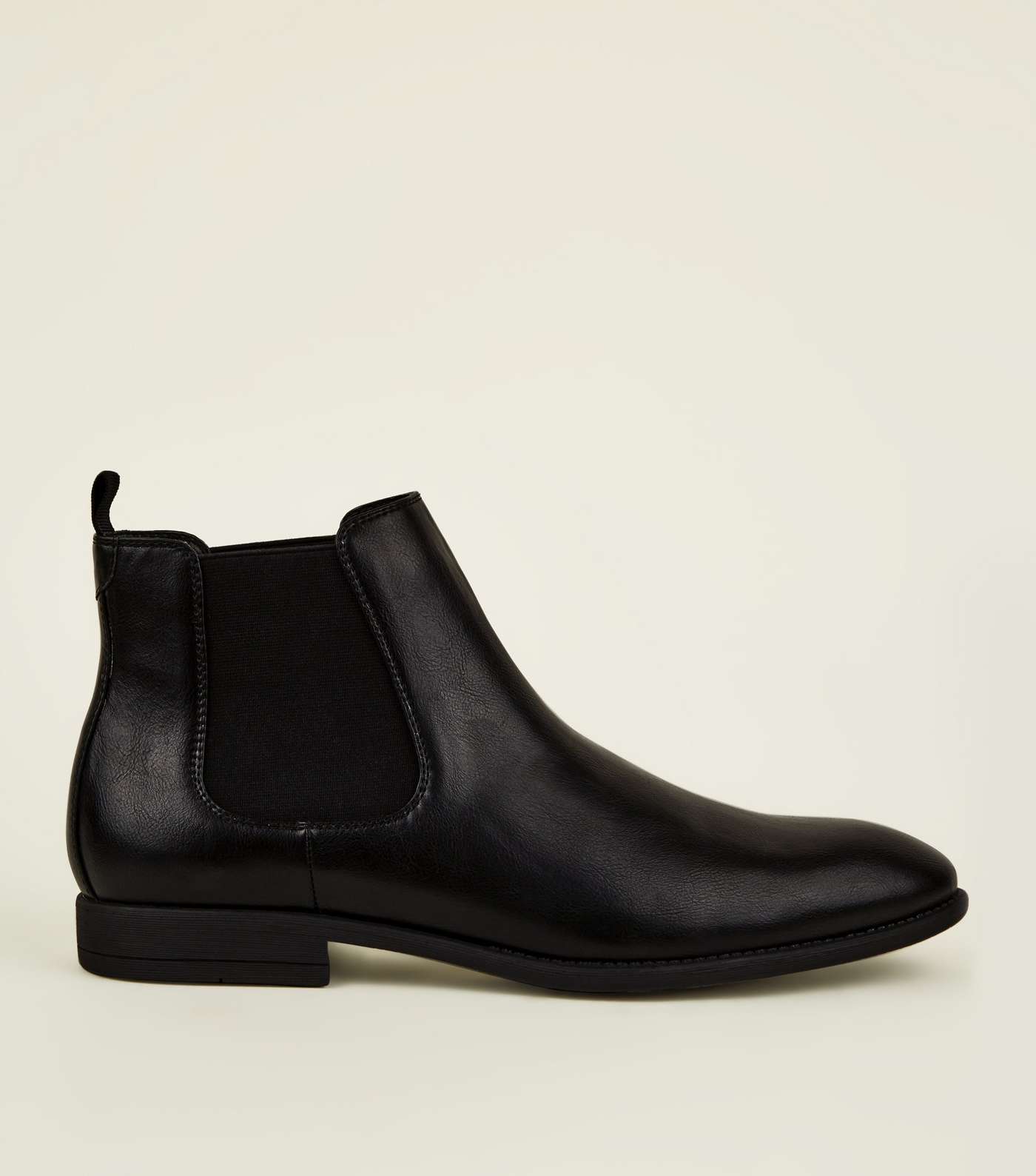 Black Leather-Look Chelsea Boots  Image 2