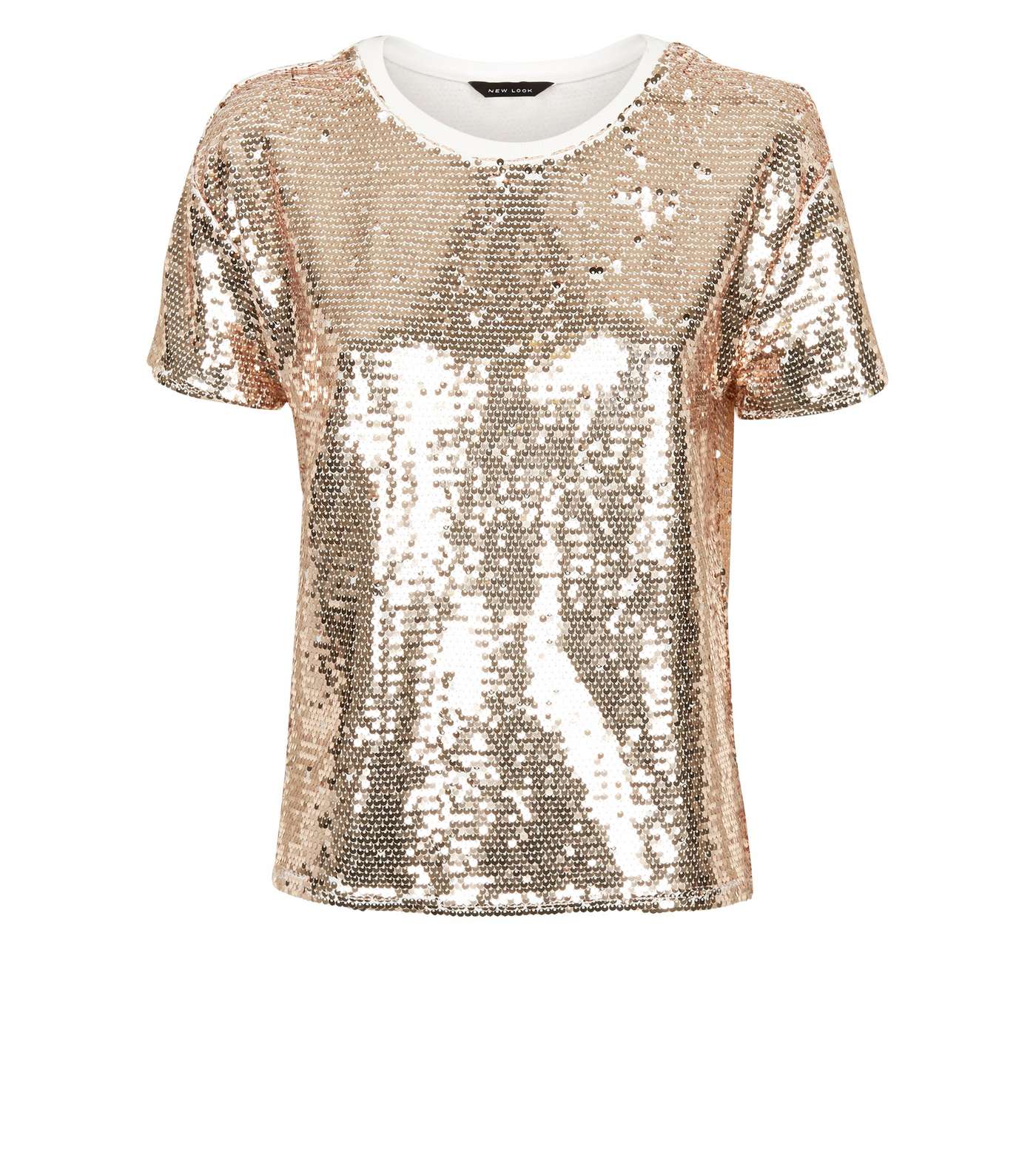 Bronze Oversized Sequin T-Shirt Image 4