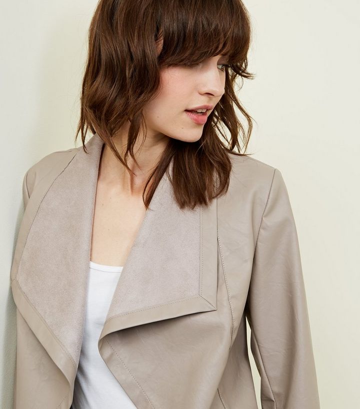 Mink Leather Look Waterfall Jacket Add To Saved Items Remove From