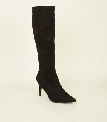 new look suede knee high boots