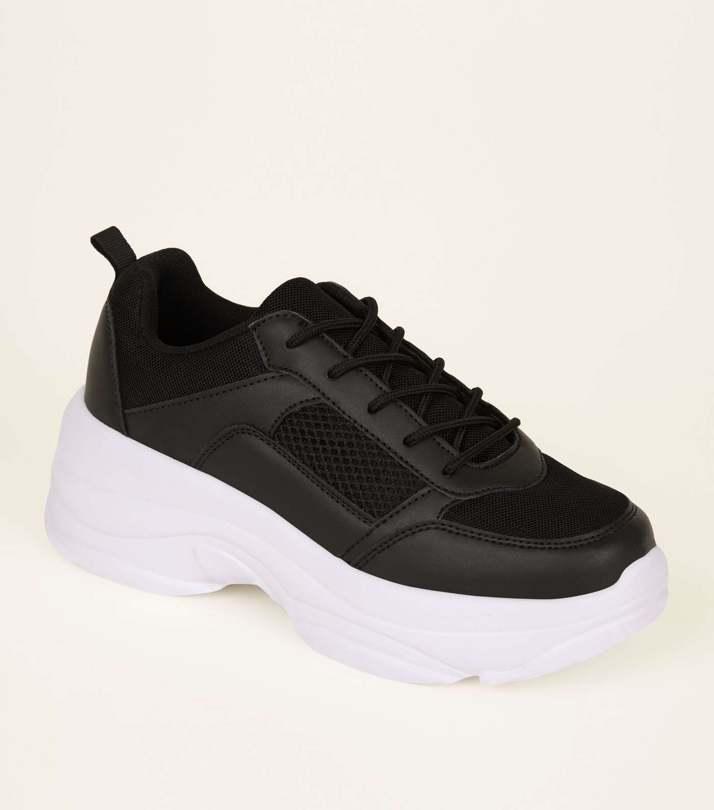 Black Ultra Chunky Lace Up Trainers