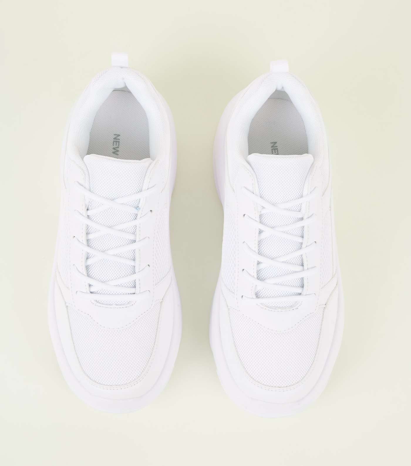 White Ultra Chunky Lace Up Trainers Image 3