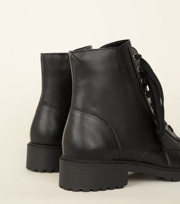 new look black lace boots