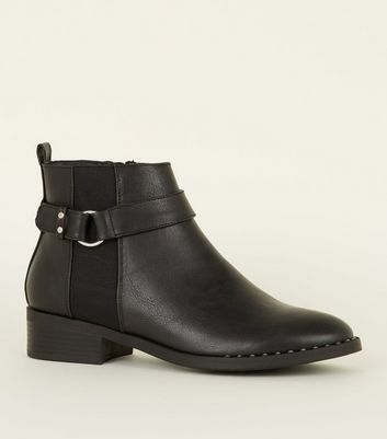 black low heel chelsea boots