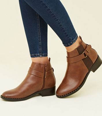 New look store tan chelsea boots