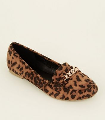 Leopard print loafers new look hotsell
