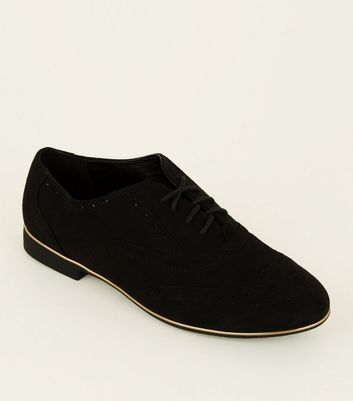 new look black wide fit shoes