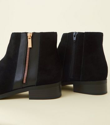 suede side zip boots